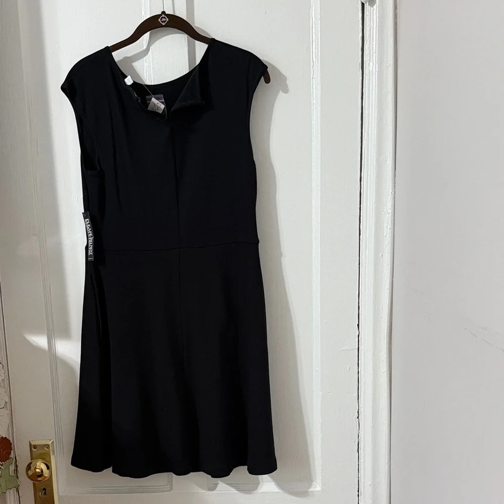 NWT New York & Company Classic Black Mini Dress - Picture 2 of 5